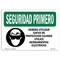 Signmission OSHA Sign, Eye Protection Using Tools Spanish, 10in X 7in Rigid Plastic, 10" W, 7" H, Landscape OS-SF-P-710-L-10791 - alternate 1